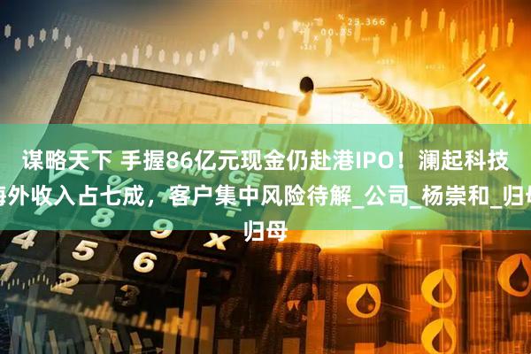 谋略天下 手握86亿元现金仍赴港IPO！澜起科技海外收入占七成，客户集中风险待解_公司_杨崇和_归母