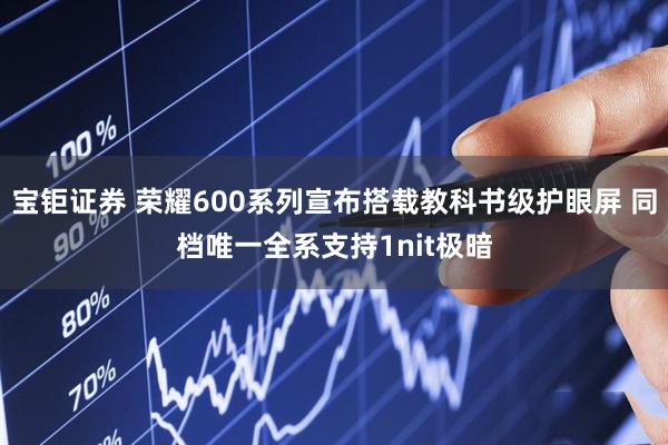 宝钜证券 荣耀600系列宣布搭载教科书级护眼屏 同档唯一全系支持1nit极暗